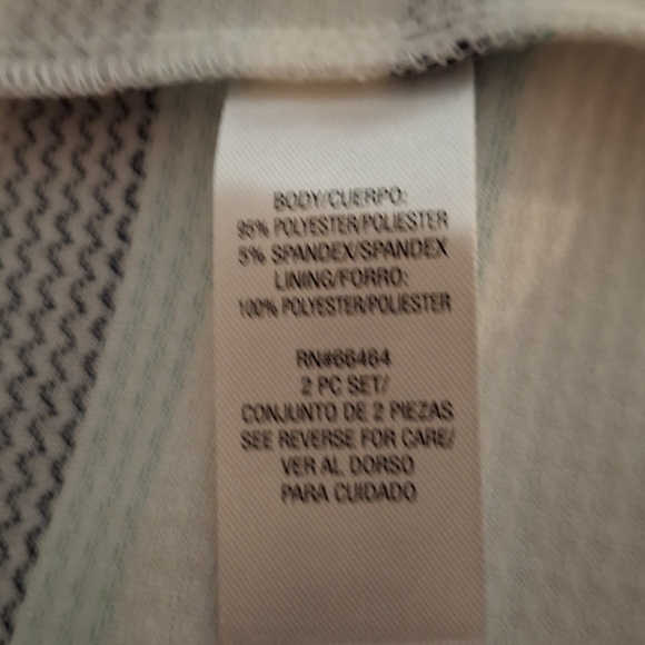 Studio One New York Women's Chic Striped Blazer - Navy, White, Green - Picture 5 of 8